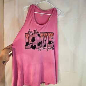 Athletic‎ Pink 'Love the Game' Soccer Tank Top XXL Women's Sports Apparel